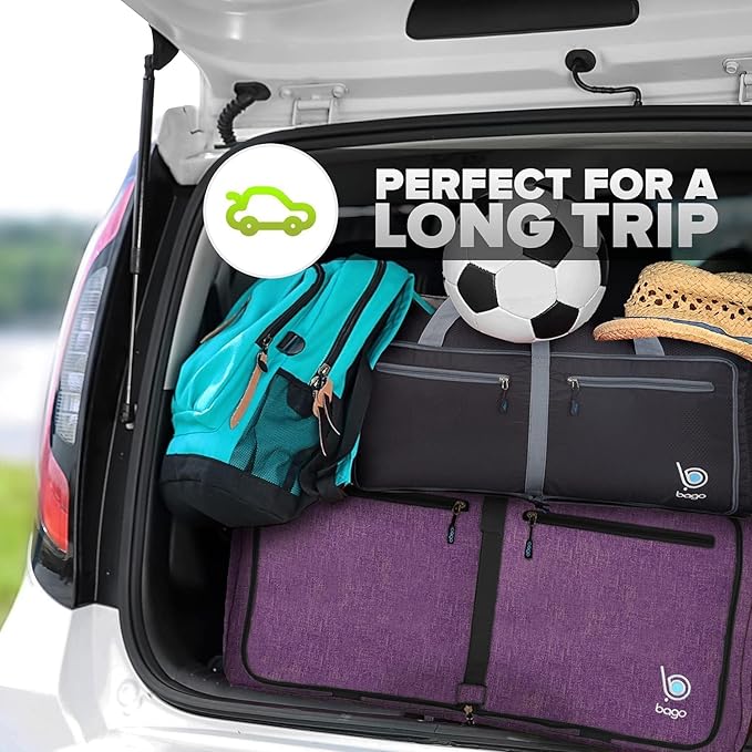 Bago Extra Large Duffle Bag for Travel Women & Men. Durable, Lightweight, Foldable Travel Duffel Bags For Traveling Women. 120L Duffle Bags Use As a Weekender Bag with Shoe Compartment, Checked Duffel