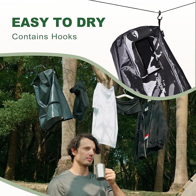 Wash Bag Travel Washing Machine,Portable Manual Mini Washing Machine for Apartamentos Camping Travel Hand Wash Laundry(Black)