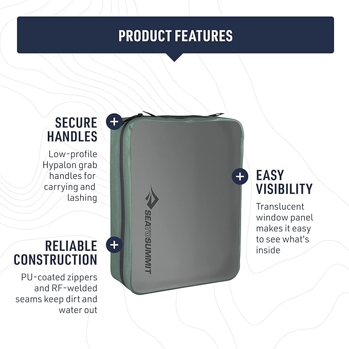 Sea to Summit Hydraulic Packing Cube, Dust and Water-Resistant Travel Organizer