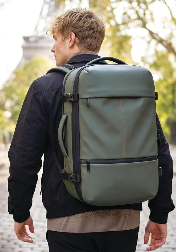 IKYWT Vacuum Seal Backpack Travel with Ultra-Power Pump, 80L Expandable Travel Backpack with Vacuum System w/TSA Lock