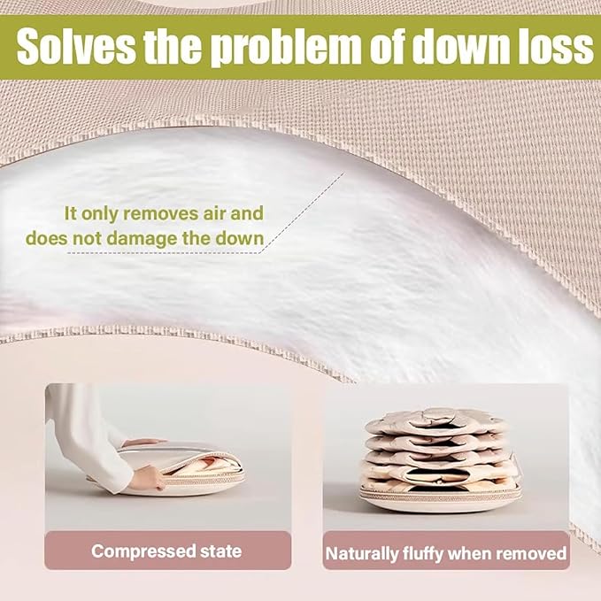 Space Saving Hanging Garment Bag with Self Compression Zipper with Large Clear Window Oat Beige Closet Organizer Otherwise Space-saving Compression Garment Bag (XL)