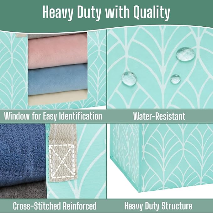 VENO 8 Pack Heavy Duty Moving Bags, Clothes and Comforter Storage Bags with Clear Window, College Dorm Essentials Packing Supplies, Foldable Boxes Alternative (Evergreen, 8 Pack)