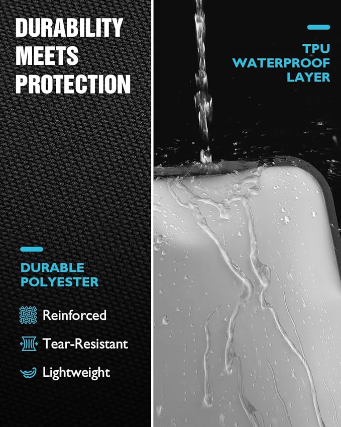 Gonex Vacuum Compression Bag with Pump - Reusable, Waterproof Travel Packing Organizer with Wide Opening, Handle & View Window for Suitcase, Backpack & Clothes Storage (2 Bags + 1 Pump)