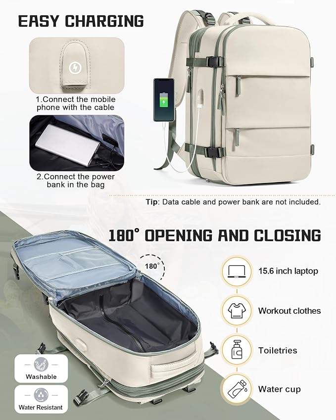 wepadre Vacuum Backpack Travel with Pump Travel Backpack with Vacuum System Expandable Vacpack Compression Backpacks for Travel Easy Vac Pack Carry on Luggage
