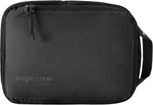 Eagle Creek Pack-It Isolate Compression Cube - Lightweight Compression Cube for Optimizing Luggage Space - Easy-Grab Zipper - Convenient Top Handle - Recycled Materials - Small - Black
