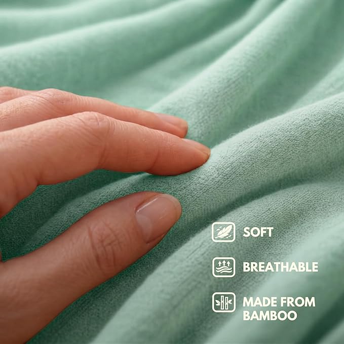 16-in-1 Compact Travel Blanket with Bag – Reversible, Ultra Soft Bamboo Airplane Blanket with Hidden Pocket – Packable for Flights & Travel Essentials (Semi-Weighted, Double Layer)