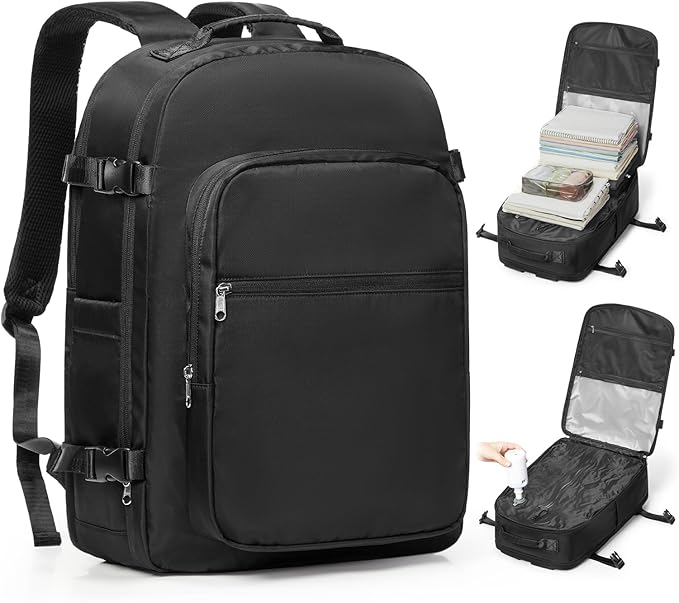 coofay Vacuum Backpack Travel with Pump Vacpack Backpack with Vacuum Seal Backpacks Traveling Backpacks Vacuum Compression Air Travel Bag Carry on Luggage