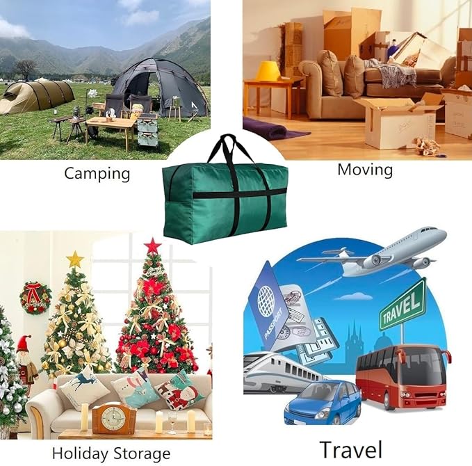 Extra Large Storage Duffle Bag for Travel, Big Foldable XXL Giant Duffle Bag for Traveling - Black