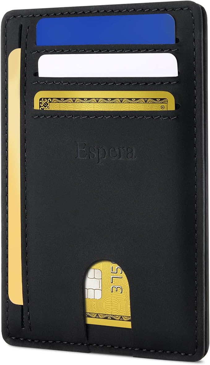 Espera Slim Minimalist Front Pocket Wallet for Men, RFID Blocking Credit Card Holder, Thin Travel ID Card Case, Gifts for Men by Unknown