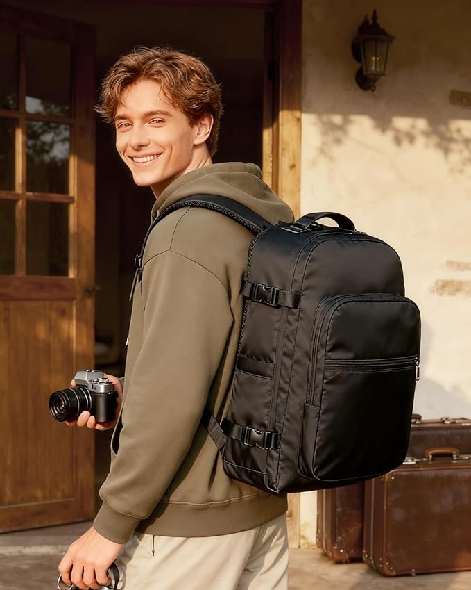 coofay Vacuum Backpack Travel with Pump Vacpack Backpack with Vacuum Seal Backpacks Traveling Backpacks Vacuum Compression Air Travel Bag Carry on Luggage