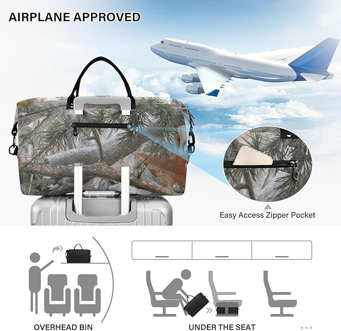 Camouflage Quilted Travel Bags Weekender Duffle Bags With Toiletry Bag Carry on Overnight Duffels Yoga Gym Bag for Airplanes Business Sports