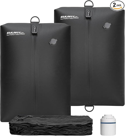 Reusable Vacuum Bags for Travel With Pump,Professional Waterproof IPX8 Vacuum Compression Bag for Suitcases Backpack,Space Saver Bags Packing Organizers for Clothing Packing(2 Pack,Black)