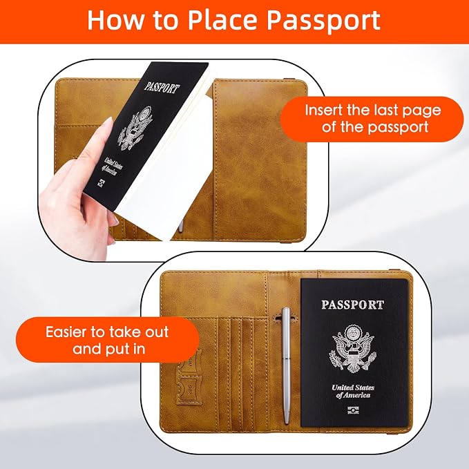 WALNEW Passport Holder for Travel, RFID Passport Wallet, Travel Essentials - Image 7