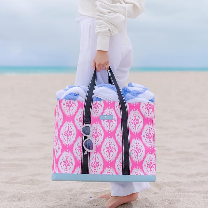 SCOUT Original Deano Tote - Durable Lightweight Open Top Beach, Pool & Lake Bag, Inside Zip Pocket, Folds Flat