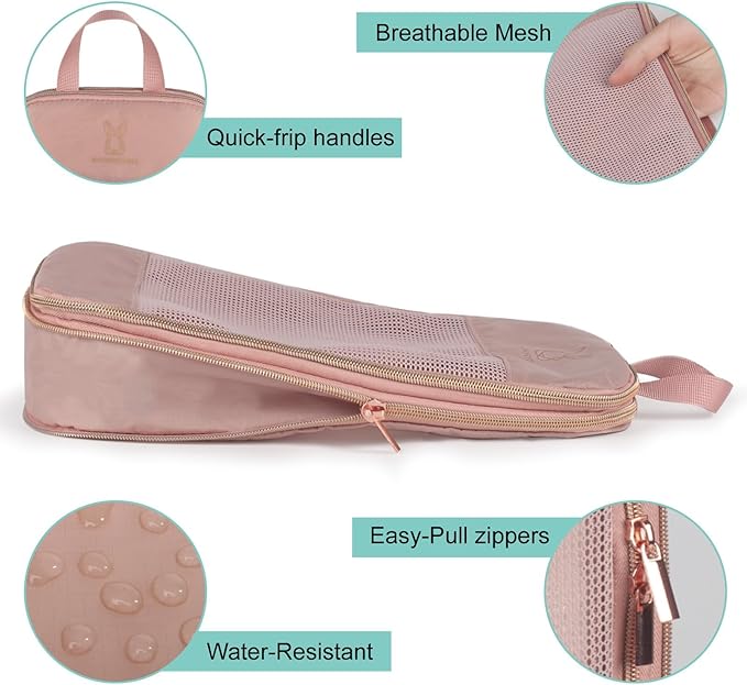 6/8 Sets Compression Packing Cubes for Travel, Bunnychill Portable Zipper Packing Cube for Cloting, Expandable Space Saver Storage Luggage Organizer Bags for Suitcases