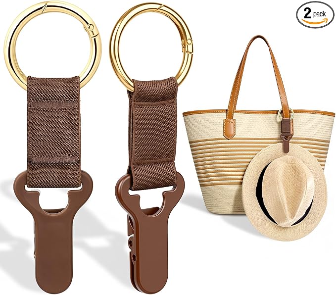 Niveaya Hat Clip for Travel on Bag, Strong Clip Secure Hold, 2 Pack by Niveaya