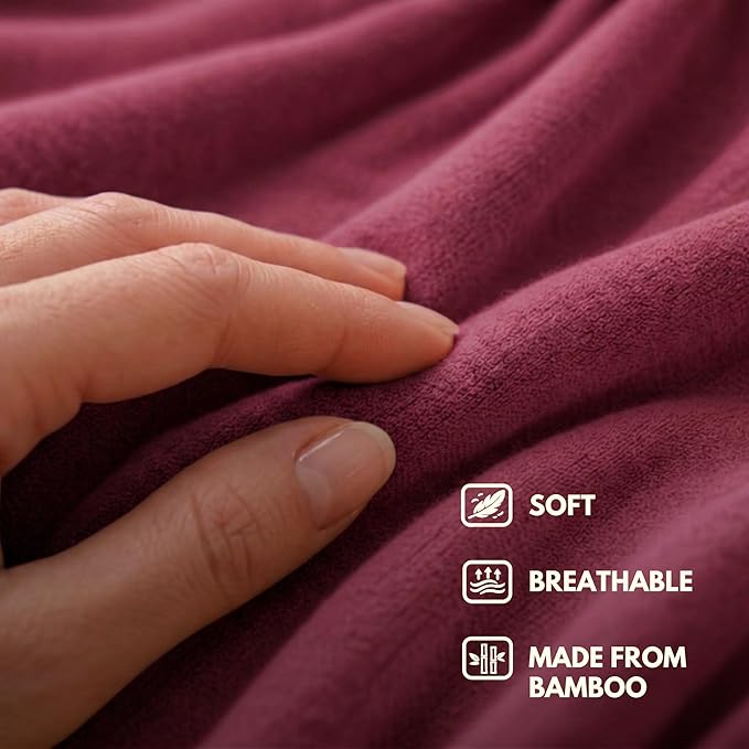 16-in-1 Compact Travel Blanket with Bag – Reversible, Ultra Soft Bamboo Airplane Blanket with Hidden Pocket – Packable for Flights & Travel Essentials (Semi-Weighted, Double Layer)