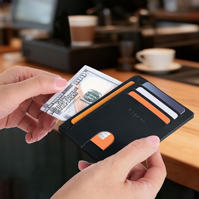 Espera Slim Minimalist Front Pocket Wallet for Men, RFID Blocking Credit Card Holder, Thin Travel ID Card Case, Gifts for Men - Image 5