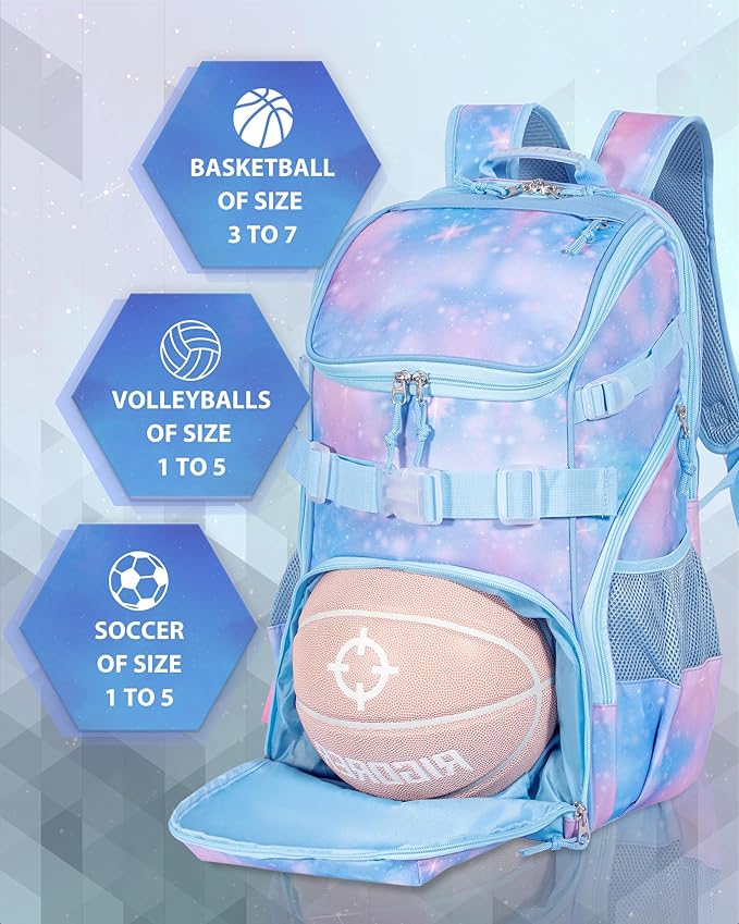 Basketball Backpack Women Fit Soccer Volleyball Baseball Football Sports Backpack Training Equipment Bag for Team