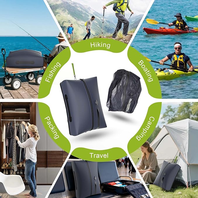 Extra Large Vacuum Bags for Travel with Electric Pump,34L Waterproof Compression Bags for Carry On Suitcases and Backpack for Air Travel Vacation Camping Boating Outdoor Sports 1 Pack