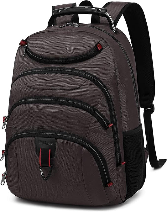Boavan Laptop Backpack for men, 15.6 inch Laptop Bag with USB Port, Waterproof Travel Work Backpack Purse, Anti-Theft Teacher Nurse Doctor Casual Bookbags Office Business backpack,Coffee