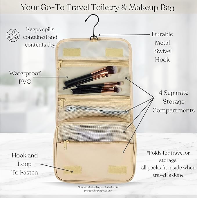 Packing Cubes Set – Cute Packing Cubes for Travel, Luggage Organizer Bags for Suitcase, For Kids & Family, Floral, Neutral & Aesthetic Travel Organizer Set-Beige