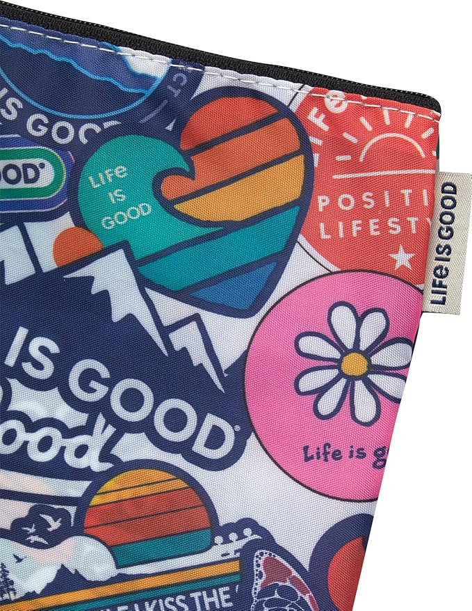 Life is Good 6 Piece Packing Cube Set - Tear Resistant Mulifunctional Apparel and Accessory Storage, News Print