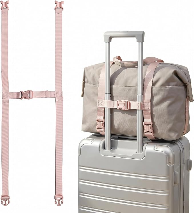 Pink Luggage Straps for Suitcases, Luggage Accessories Bag Strap, Adjustable Connector Straps for Multiple Suitcases by Unknown