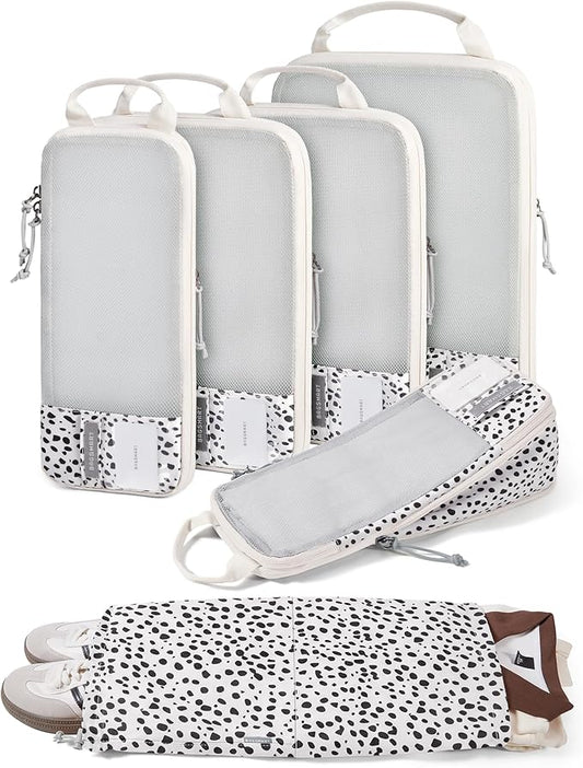 BAGSMART 6 Set /4 Set/2 Set Compression Packing Cubes for Travel, Lightweight Luggage Organizer Bags, Durable Space Saver Bags Travel Essentials