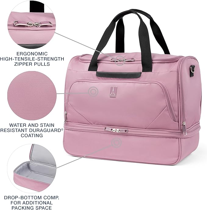 Travelpro Maxlite 5 Carry on Weekender with Drop-Bottom Compartment, Lightweight Overnight Travel Duffel Bag