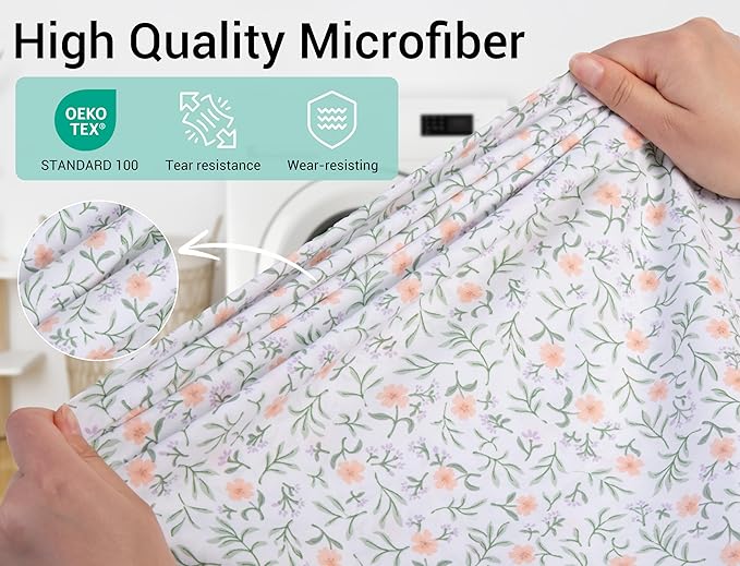 ZPECC Bulk Travel Laundry Bag,Extra Large Heavy Duty Laundry Bags 24 Pack,Washable Dirty Clothes Organizer XL for College Dorm Hotel Camping and Home Storage 30x40(Green Flower)