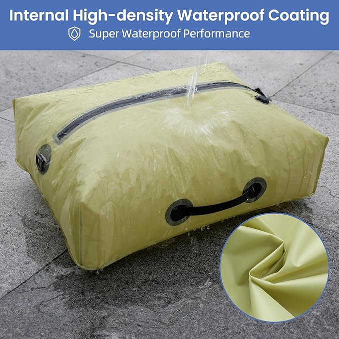 BAGAIL TPU Vacuum Bag for Travel, Reusable Compression Bag with IPX8 Waterproof Zipper, Save Space for Suitcase, Backpack and Carry on (Olive Green, ExtraLarge, With Pump)
