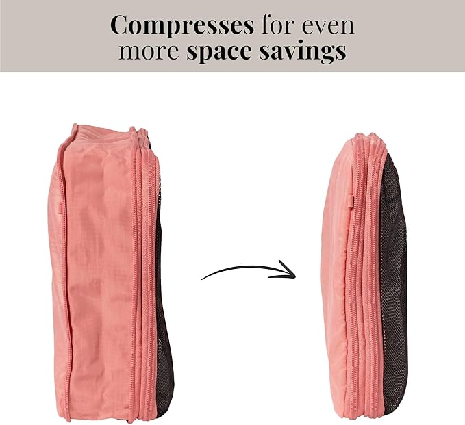 Baggallini Compression Cube 3-piece set - Lightweight Compression Packing Cubes for Travel