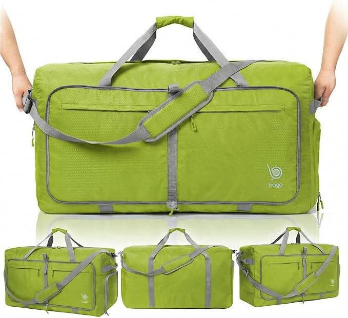 Bago Extra Large Duffle Bag for Travel Women & Men. Durable, Lightweight, Foldable Travel Duffel Bags For Traveling Women. 120L Duffle Bags Use As a Weekender Bag with Shoe Compartment, Checked Duffel