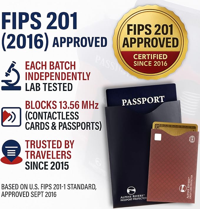 Alpine Rivers RFID Blocking Sleeves, Credit Card Protector, Passport Sleeve - Image 4
