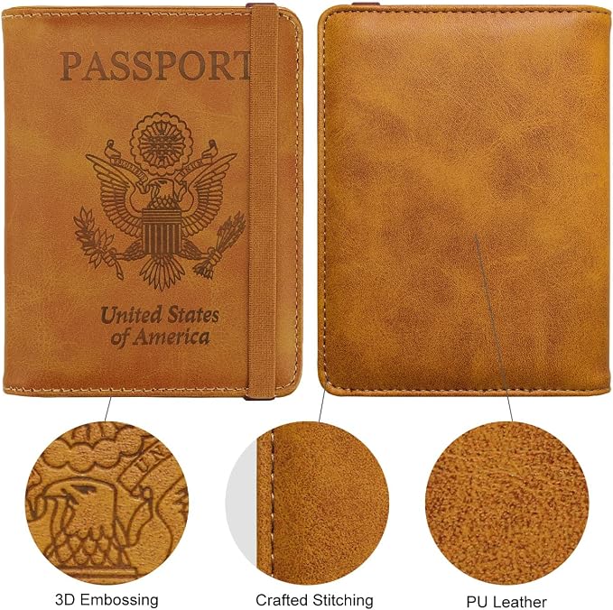 WALNEW Passport Holder for Travel, RFID Passport Wallet, Travel Essentials - Image 3