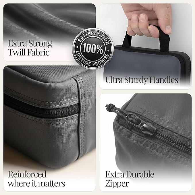 Well Traveled 8 pcs Compression Packing Bags Cubes Set with HybridMax Double-Capacity Design - Packing Cubes for Travel Compression to Maximize Limited Luggage Space, Grey