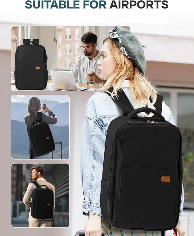 suwasp Vacuum Backpack Travel with Pump, mochila de viaje compresion al vacio for Women Men, Large Storage Vacuum Bags for Travel Backpack Personal Item Carry On Backpacks Flight Approved, Black