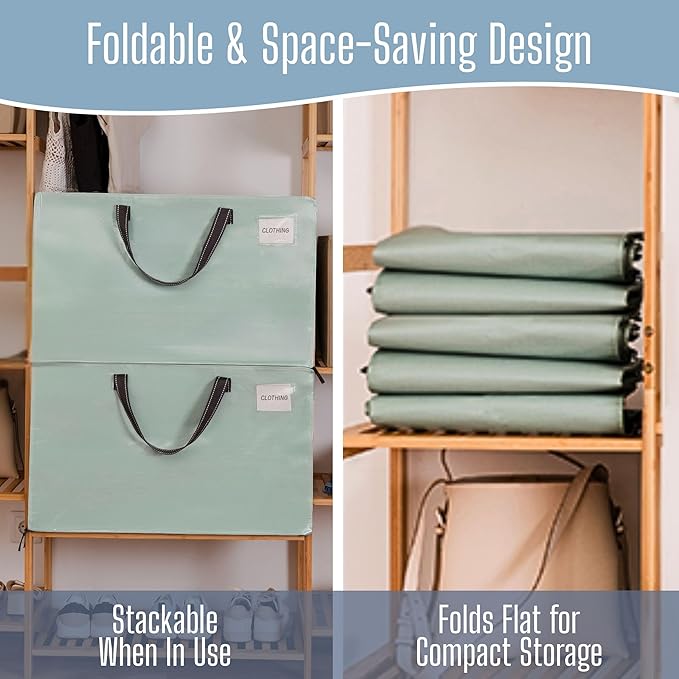 VENO 2 Pack Extra Large Heavy Duty Moving Bags with Wide Opening & Reinforced Handles, Reusable Storage Tote Bags with Strong Zippers for Clothes, College Dorm Essentials & Moving Supplies