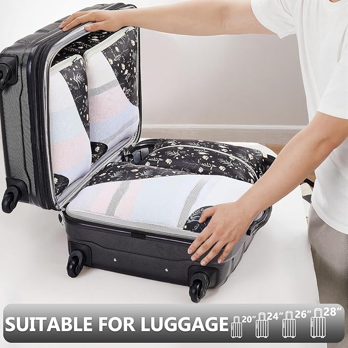 8 Set Packing Cubes for Travel, Gifts for Women Mom,Anti-Tearing Suitcase Organizer,OlarHike Vacation Essentials & Accessories for Cruise Ship