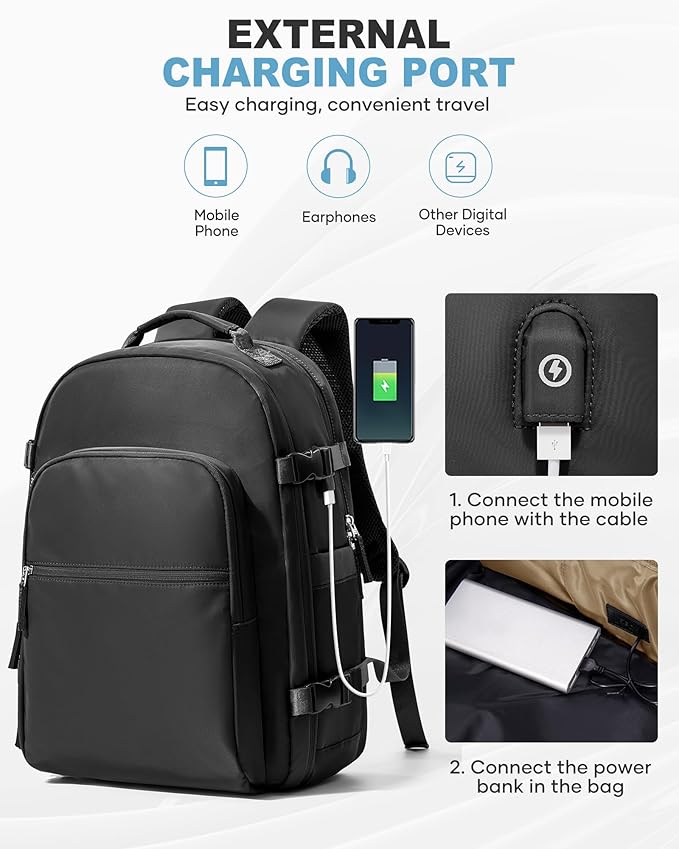 coofay Vacuum Backpack Travel with Pump Vacpack Backpack with Vacuum Seal Backpacks Traveling Backpacks Vacuum Compression Air Travel Bag Carry on Luggage