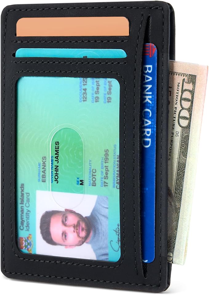 Espera Slim Minimalist Front Pocket Wallet for Men, RFID Blocking Credit Card Holder, Thin Travel ID Card Case, Gifts for Men - Image 2