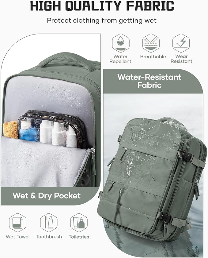 wepadre Vacuum Backpack Travel with Pump Travel Backpack with Vacuum System Expandable Vacpack Compression Backpacks for Travel Easy Vac Pack Carry on Luggage