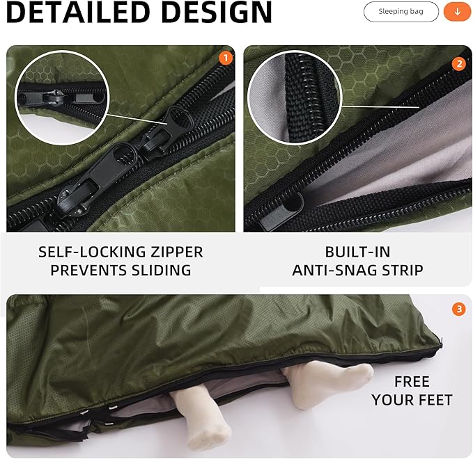 Double Sleeping Bags for Adults with Pillows Queen Size XL Camping Waterproof Sleeping Bag with Compression Sack for Kids for Hiking Backpacking 2 Person Cold Warm Weather Outdoor Indoor