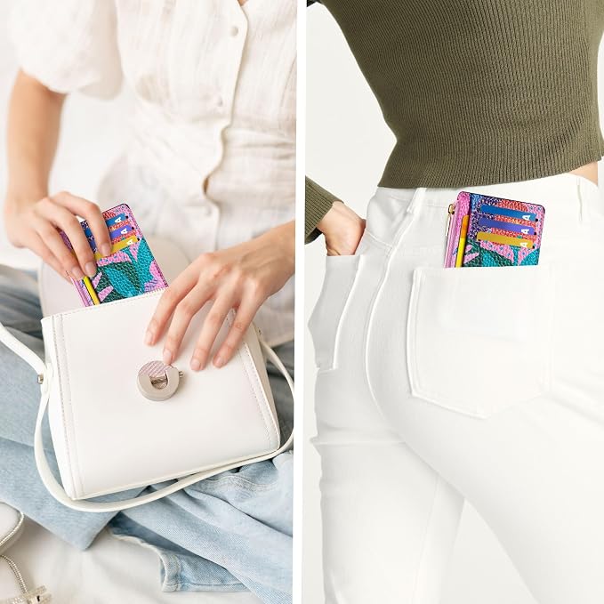 Tipmile Womens Credit Card Holder Wallet, Small Slim RFID Blocking Sleeve - Image 6