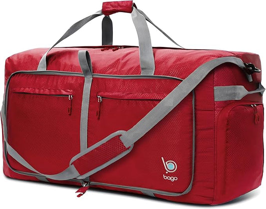 Bago Extra Large Duffle Bag for Travel Women & Men. Durable, Lightweight, Foldable Travel Duffel Bags For Traveling Women. 120L Duffle Bags Use As a Weekender Bag with Shoe Compartment, Checked Duffel