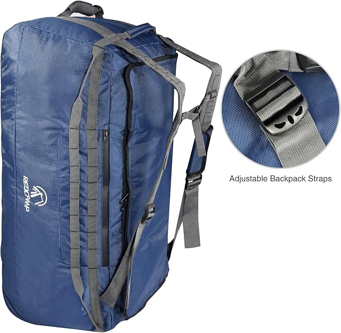 REDCAMP 85L/120L/140L Foldable Duffle Bag with Wheels, Large Travel Duffel Bag