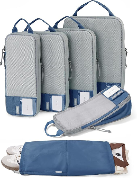 BAGSMART 6 Set /4 Set/2 Set Compression Packing Cubes for Travel, Lightweight Luggage Organizer Bags, Durable Space Saver Bags Travel Essentials