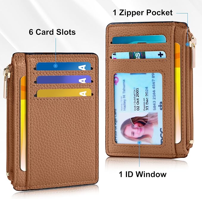 Tipmile Womens Credit Card Holder Wallet, Small Slim RFID Blocking Sleeve - Image 3