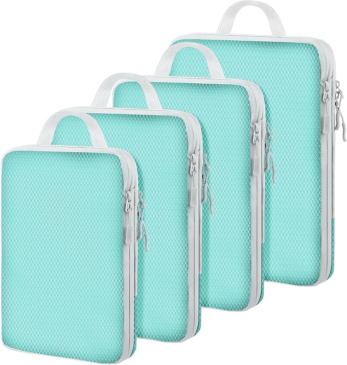 4 Set Packing Cubes For Travel Essentials, Luggage Packing Organization Cubes Suitcase Organizer Bags Set For Luggage Travel Packing Cubes For Suitcases Durable (4 Pcs, Blue)